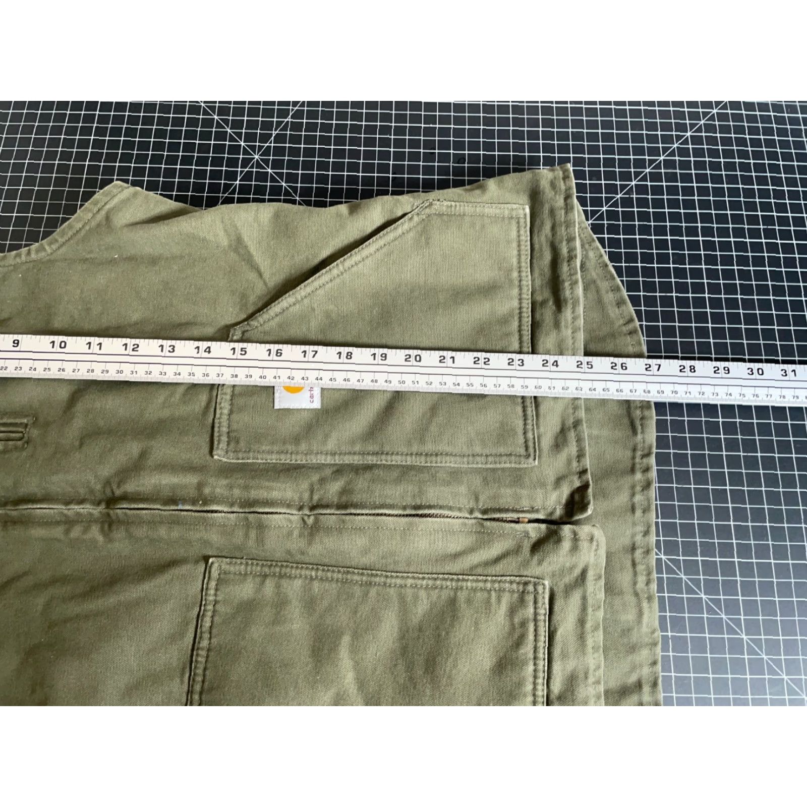 Carhartt VINTAGE Carhartt Vest Women's Large Green Sherpa Lined Canvas Zip Up WV001 LOV Mock Neck Size L / US 10 / IT 46 - 6 Thumbnail