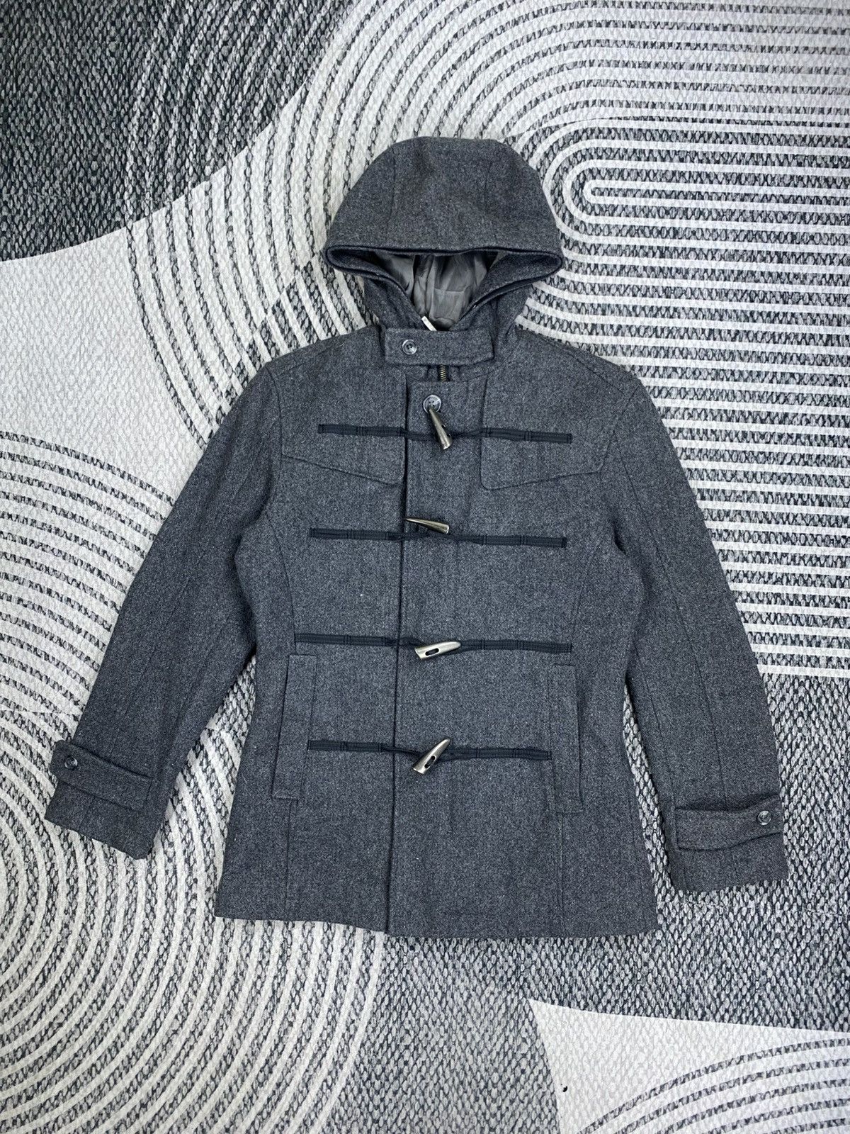 Japanese Brand Vintage A.S.M Wool Toggle Closure Duffle Coat Parka Size US M / EU 48-50 / 2 - 1 Thumbnail