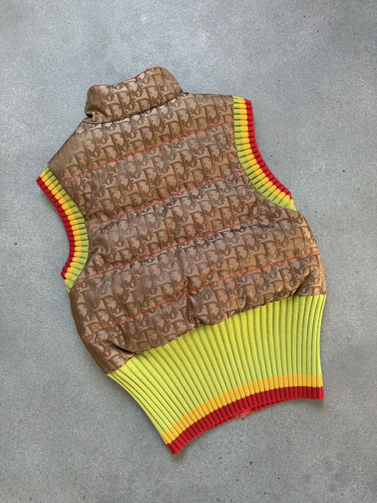 Dior Dior by Galliano Fall 2004 Rasta Diorissimo Logo Puffer Vest Size M / US 6-8 / IT 42-44 - 13 Thumbnail