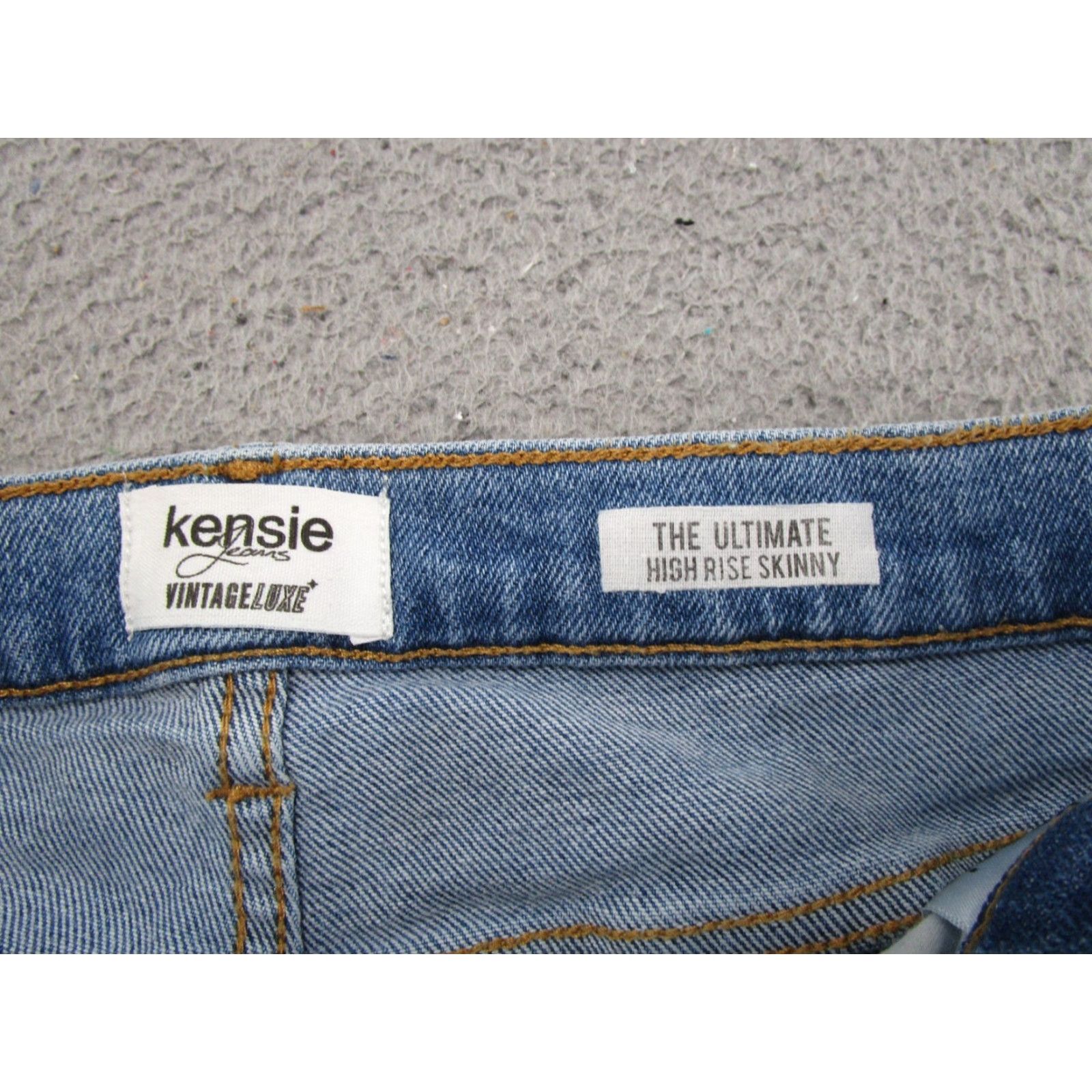 Vintage Kensie Jeans Ultimate Skinny High Rise Slit Ankle Denim Jeans 6 Blue Cotton 5-Pocket Womens Size 28" / US 6 / IT 42 - 4 Thumbnail