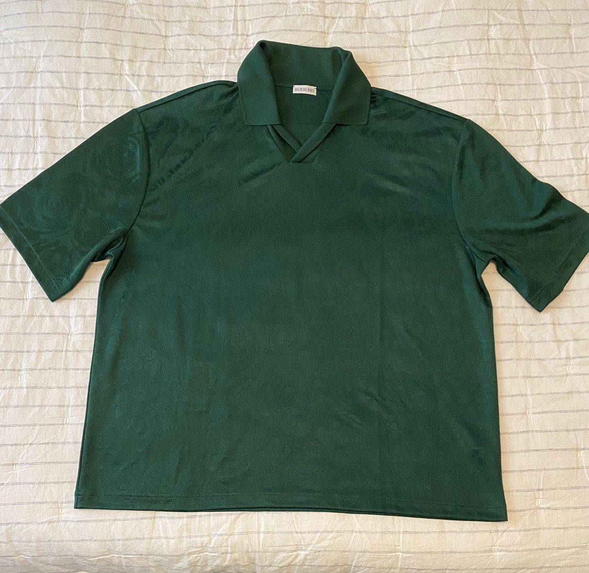 Burberry Burberry Tonal Rose Jacquard Polo Shirt XL Size US XL / EU 56 / 4 - 3 Thumbnail