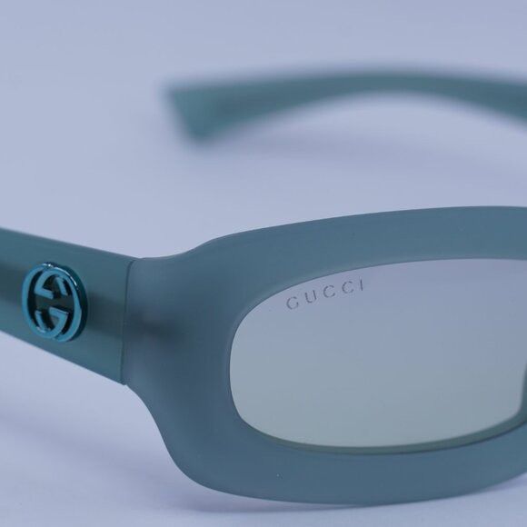 Gucci Gucci GG1786S 005 Sunglasses Light Green Rectangle Frame Size ONE SIZE - 2 Thumbnail
