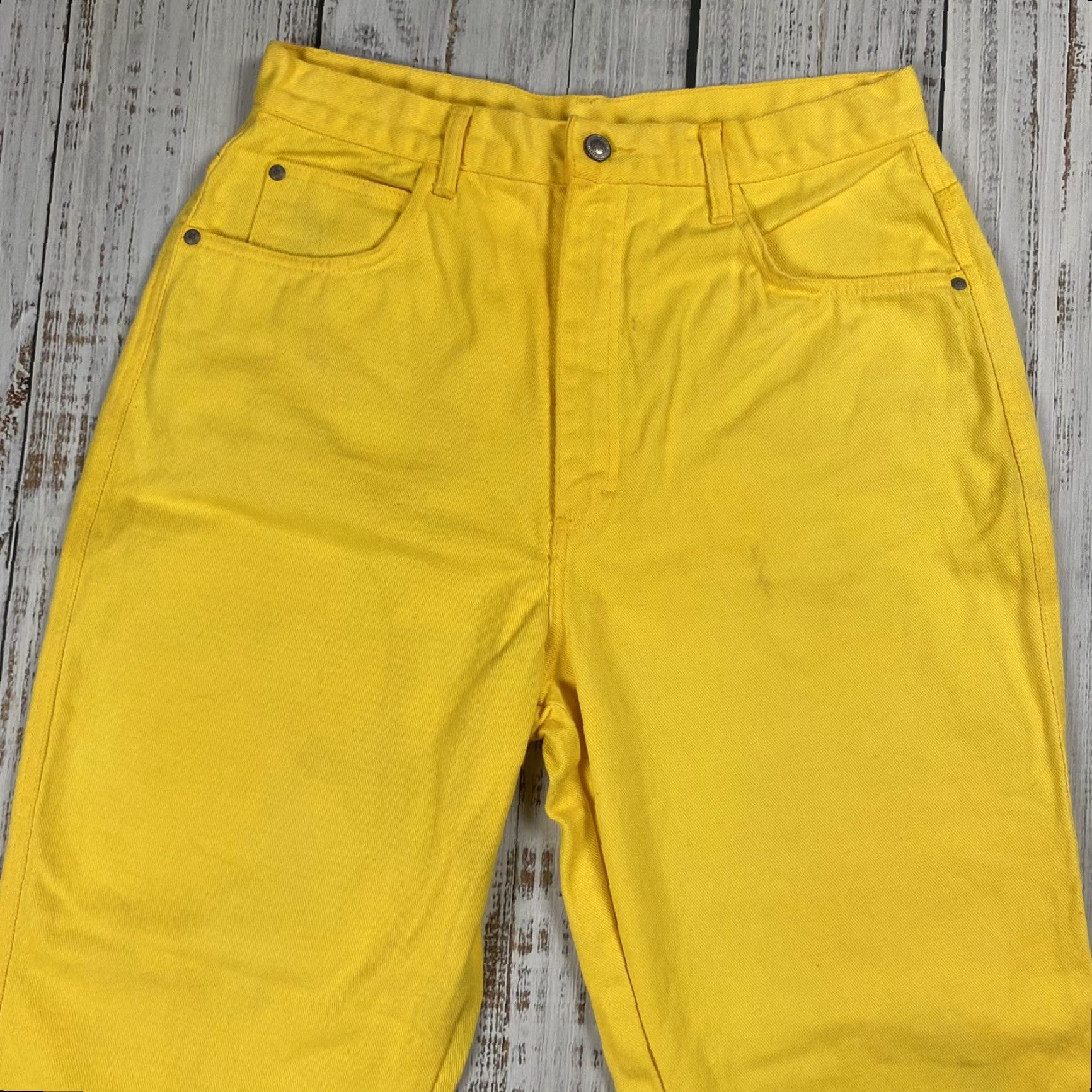 Vintage VINTAGE Gitano Jeans WOMENS High Waist MOM Tapered Leg Yellow 14 Pants 5-Pocket Denim Slim/Regular Fit 80s 90s Womens Size 36" / US 14 / IT 50 - 2 Thumbnail