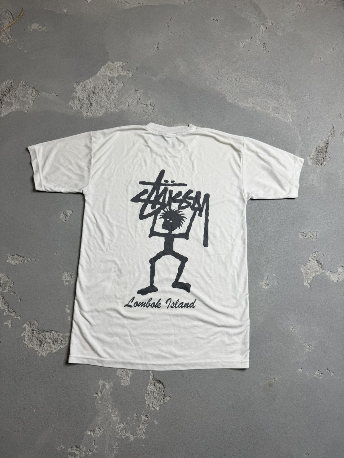 トップス stussy 90-00s old stussy print 90s Stussy Lombok Island Beach T-shirt