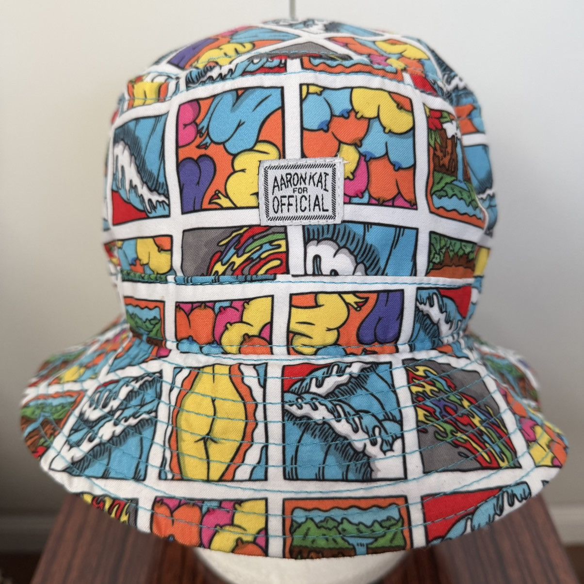Aaron Kai AARON KAI FOR OFFICIAL BUCKET HAT ALL OVER POP ART ASS BOOBS Size ONE SIZE - 2 Thumbnail