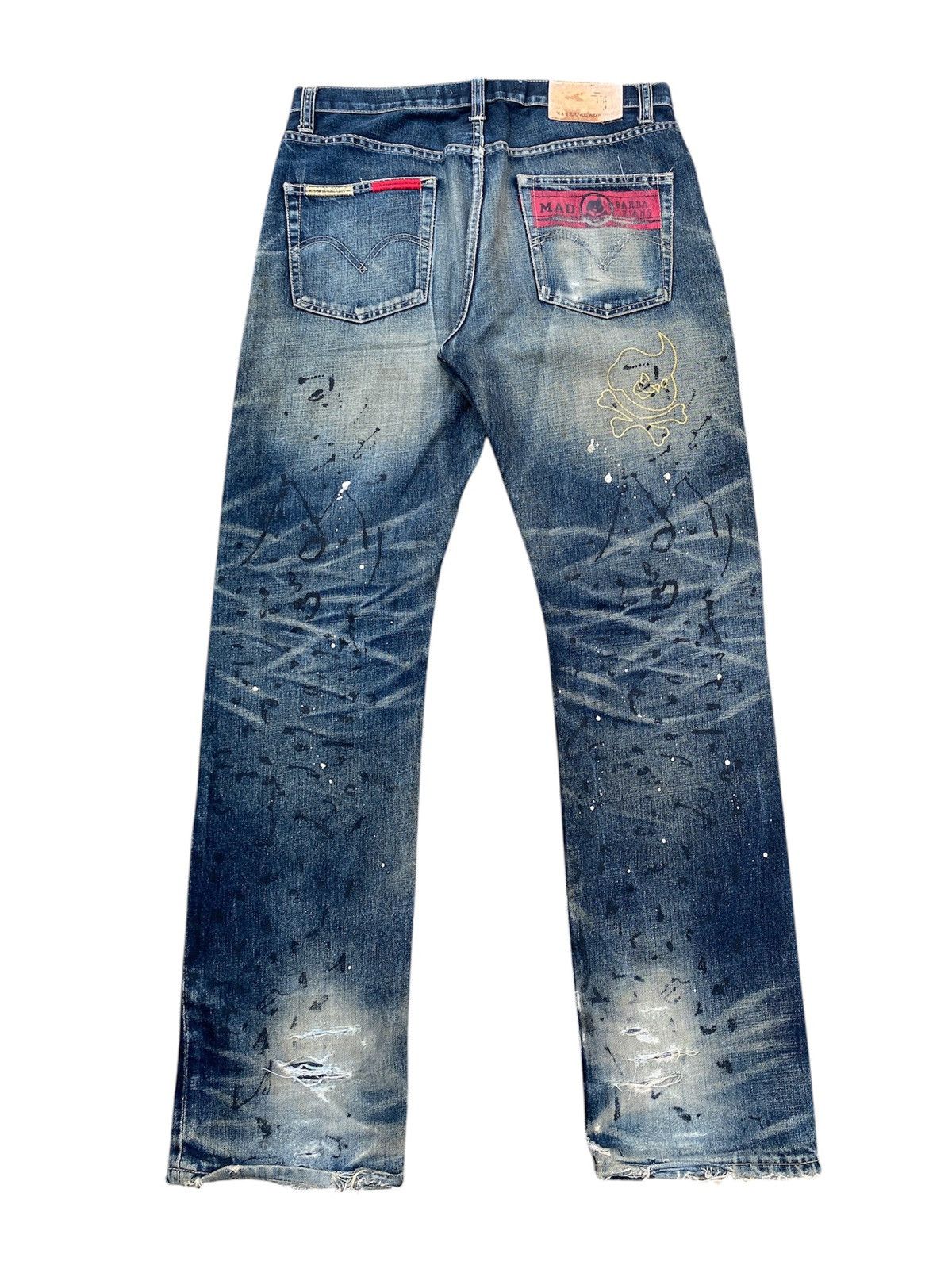 Barbarian × Levi's × Levi's Vintage Clothing Levi’s x Mad Barbarians Distressed Splatter Design Denim Size US 34 / EU 50 - 2 Thumbnail