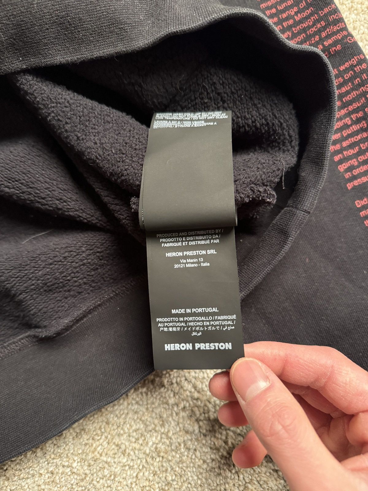 Heron Preston BLACK HERON PRESTON NASA HOODIE Size US S / EU 44-46 / 1 - 8 Thumbnail
