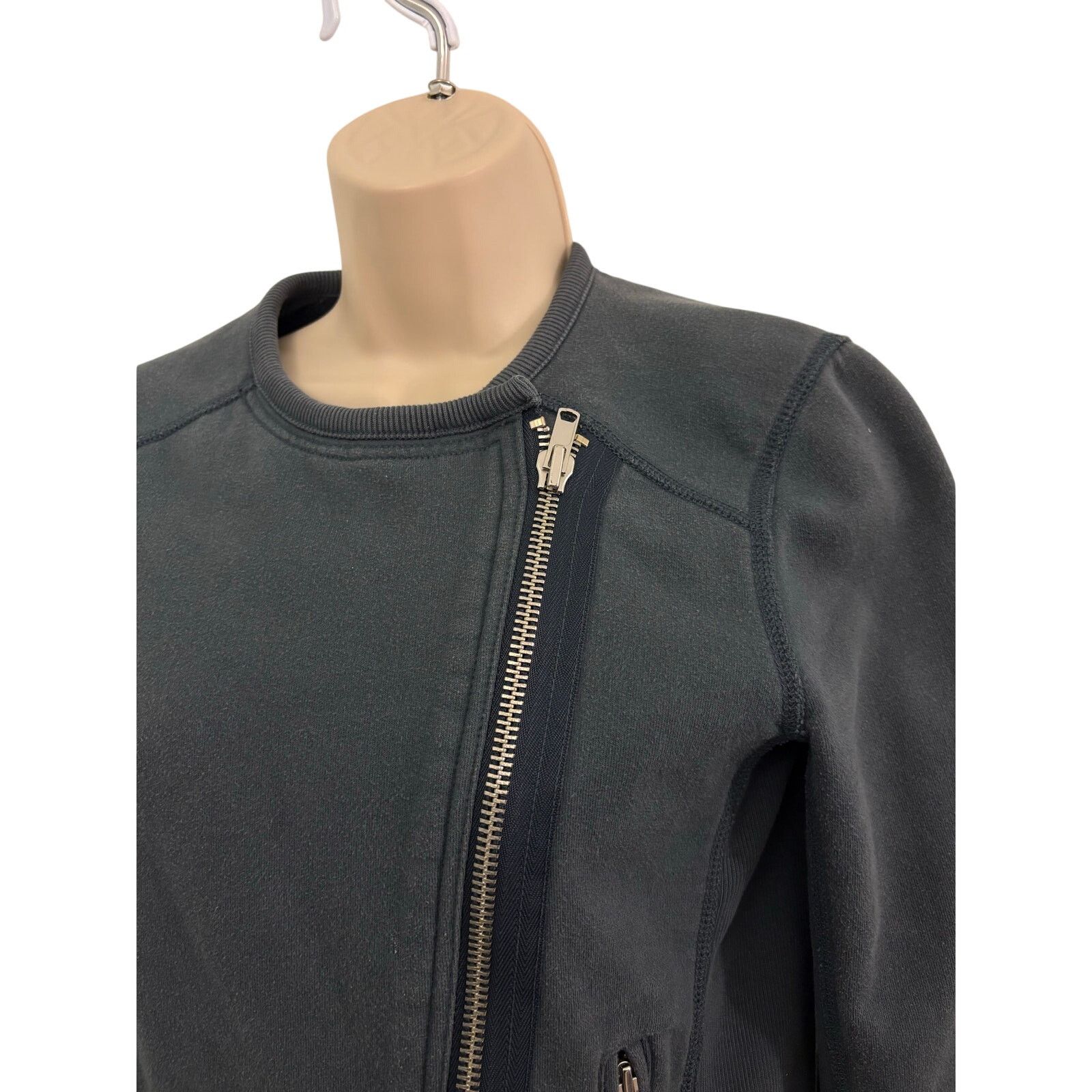 Gap Y2K Gap Grey Cotton Moto Jacket. Size Medium Size M / US 6-8 / IT 42-44 - 3 Thumbnail