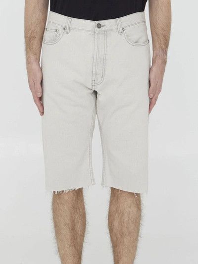 o1s1wg110724 Relaxed Fit Denim Shorts in White