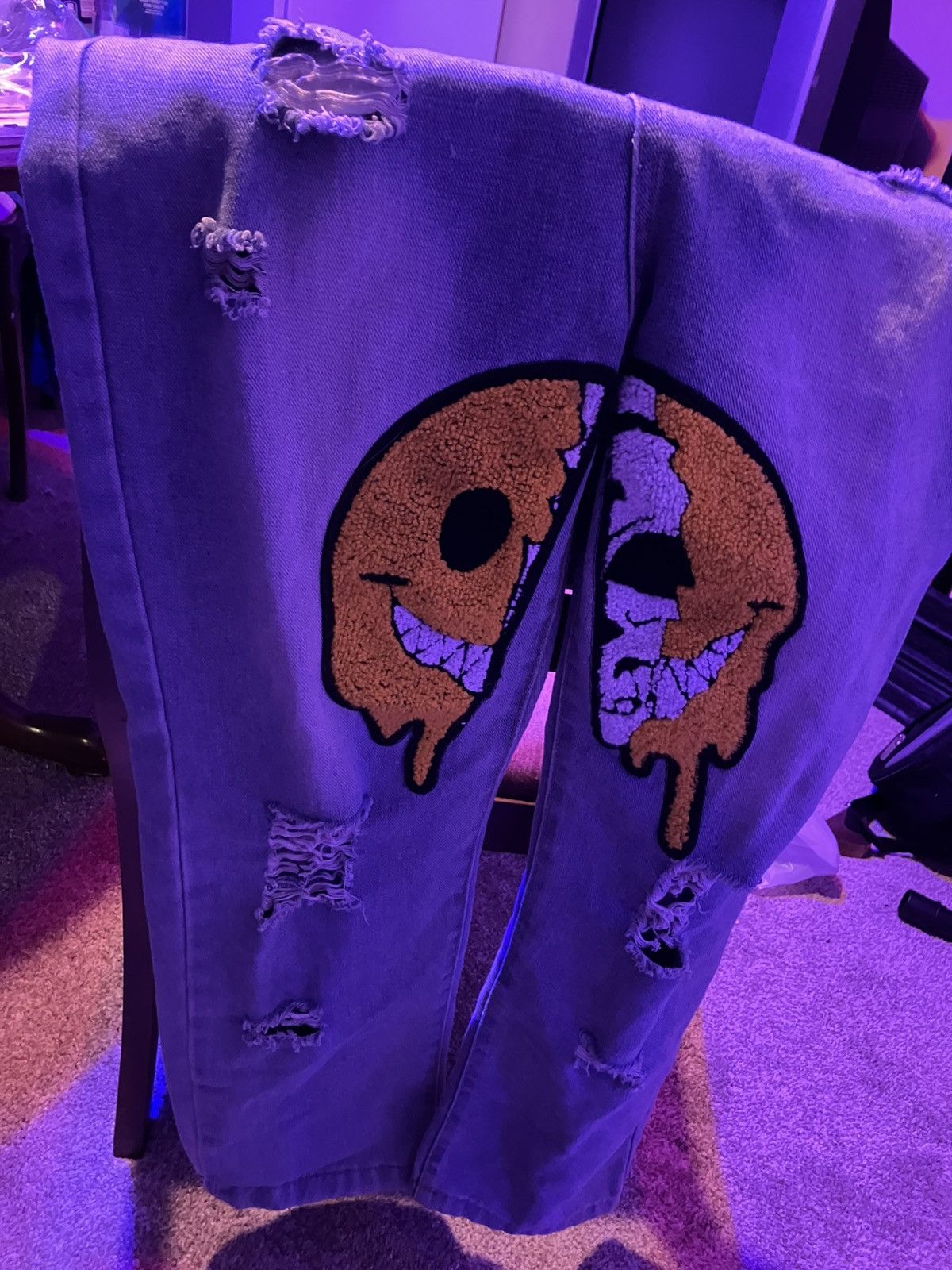 Japanese Brand × Vintage Old school japanese denim jeans w leg embroidery Size US 30 / EU 46 - 1 Thumbnail