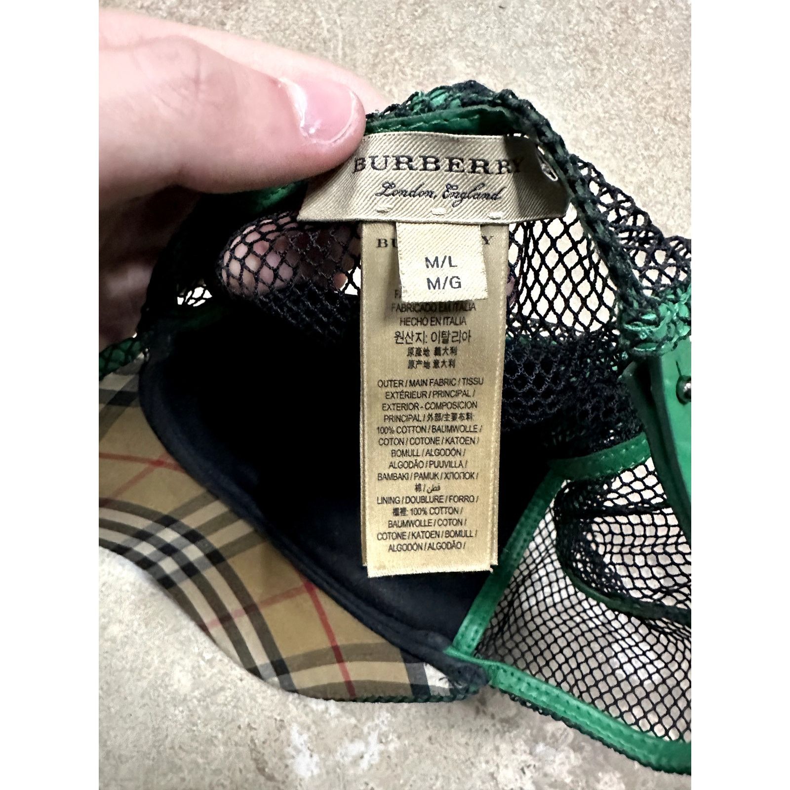 Burberry Burberry Mesh Cap Black OS Used Size ONE SIZE - 4 Thumbnail