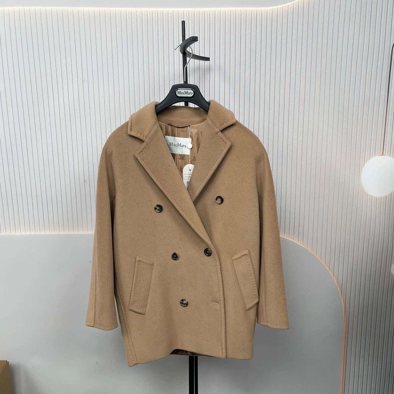 Max Mara Max Mara Wool cropped double-breasted coat Camel Size S / US 4 / IT 40 - 1 Thumbnail