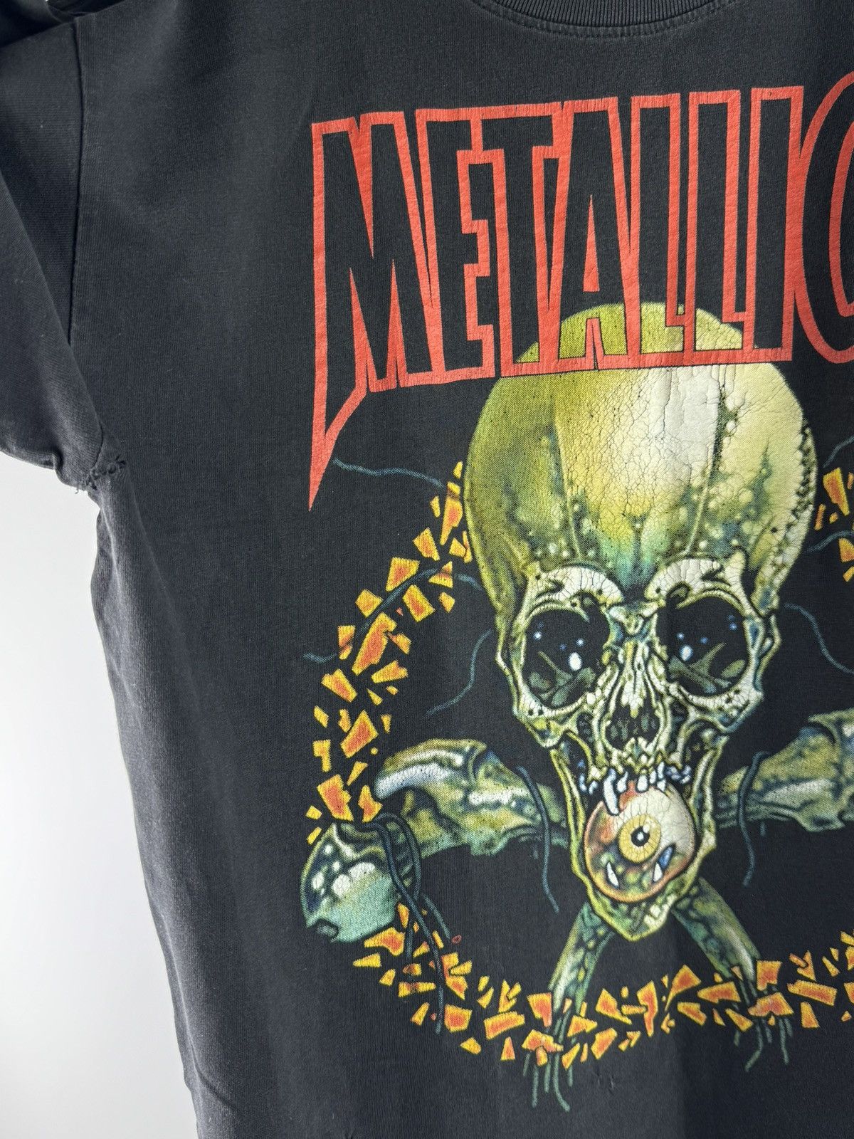 Metallica Vintage 90s Metallica Single Stitched no Leaf Clover T-Shirt Size US M / EU 48-50 / 2 - 2 Thumbnail