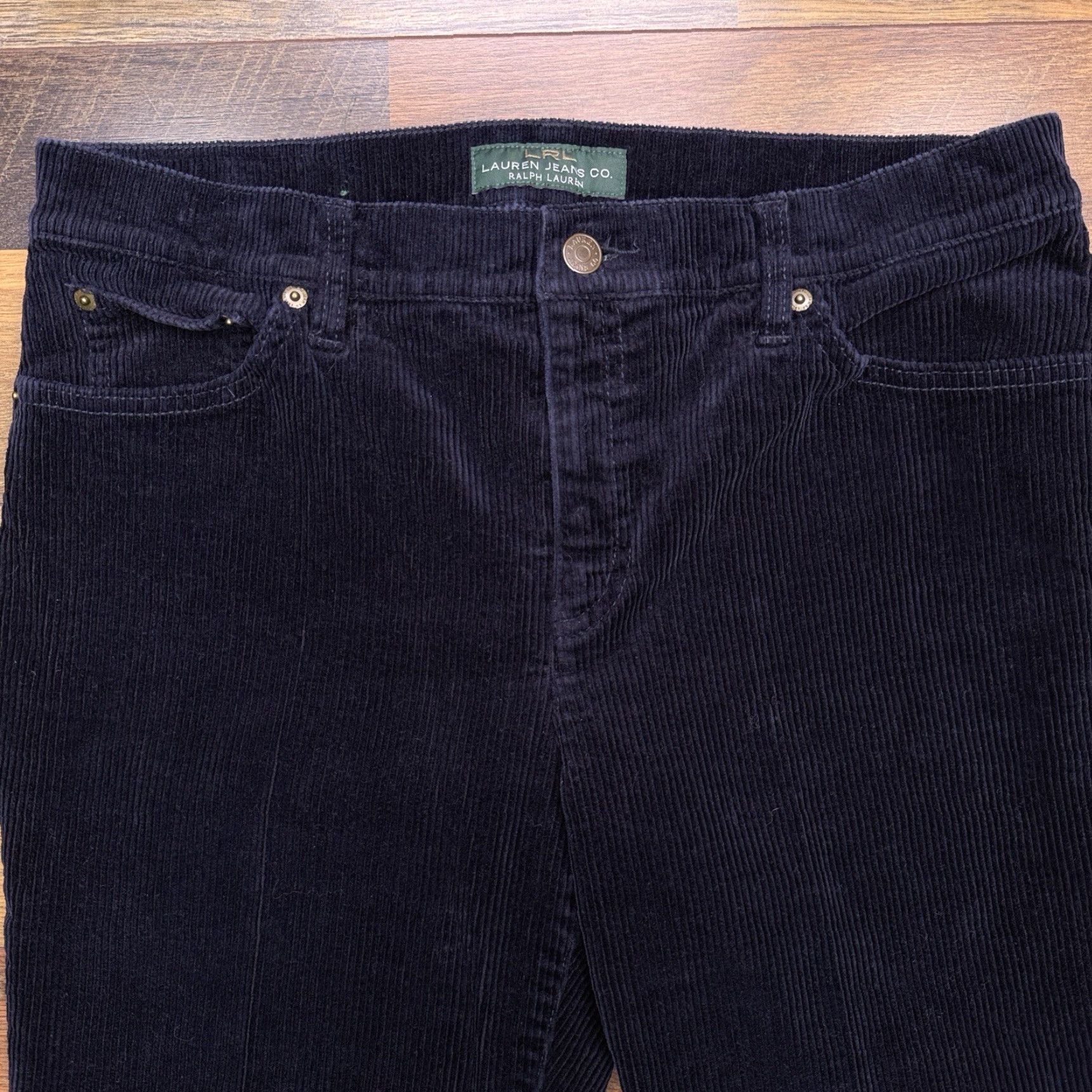 Ralph Lauren Lauren Ralph Lauren Jeans Straight 12 Womens Navy Blue Denim 5-Pocket Stretch Classic Modern Belt Loops Size 34" / US 12 / IT 48 - 2 Thumbnail