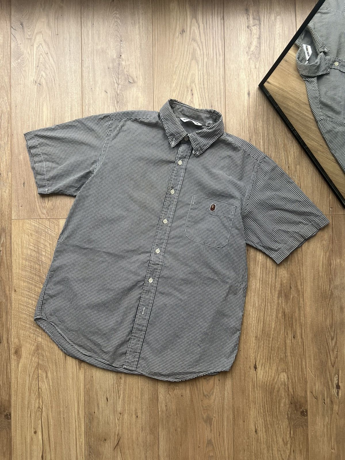 00’s BAPE CHECKED SHORT SLEEVE SHIRT Y2K
