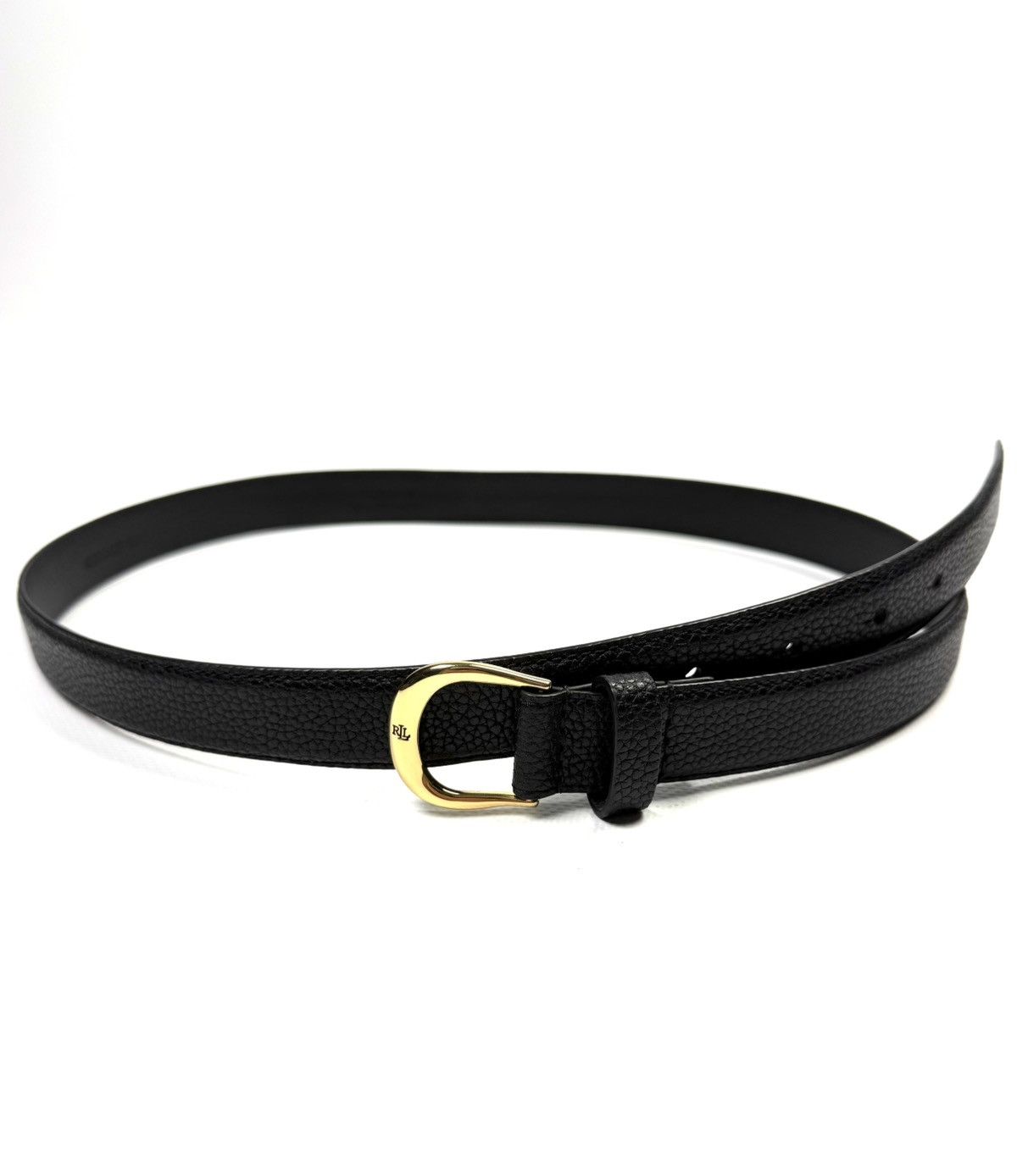 RRL Ralph Lauren LAUREN Ralph Lauren Kenton Leather Skinny Belt Black Women’s Size ONE SIZE - 1 Thumbnail
