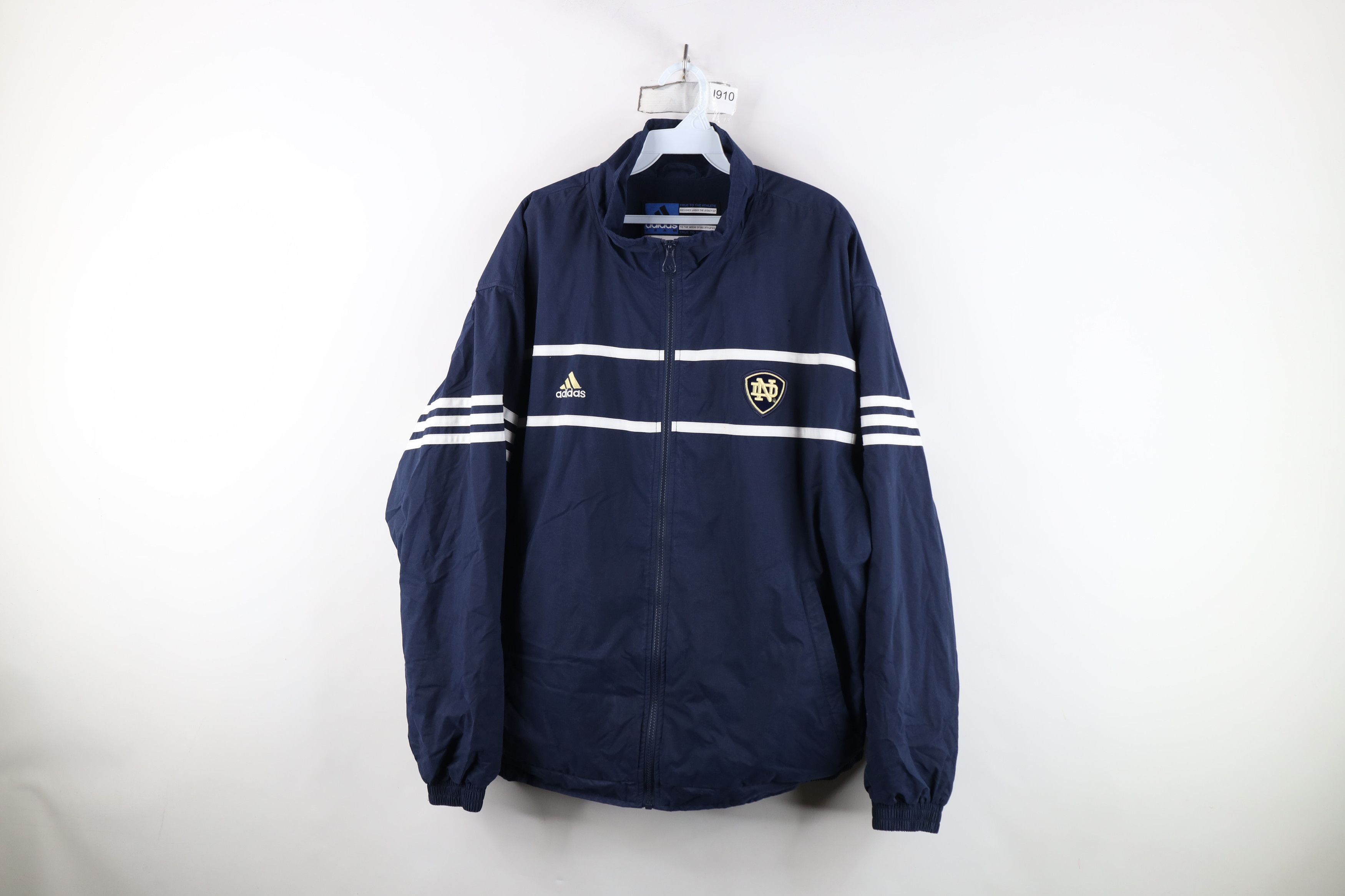 Adidas Vintage Adidas Notre Dame University Football Lined Jacket Size US XL / EU 56 / 4 - 1 Thumbnail