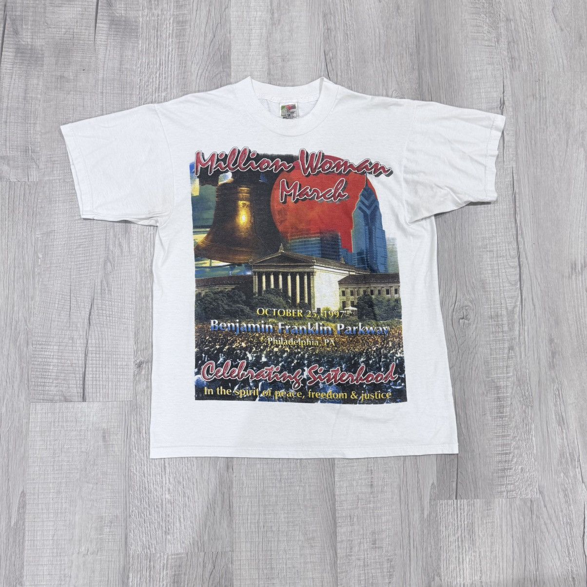 Vintage 1997 Million Women March Tee Size US L / EU 52-54 / 3 - 1 Thumbnail