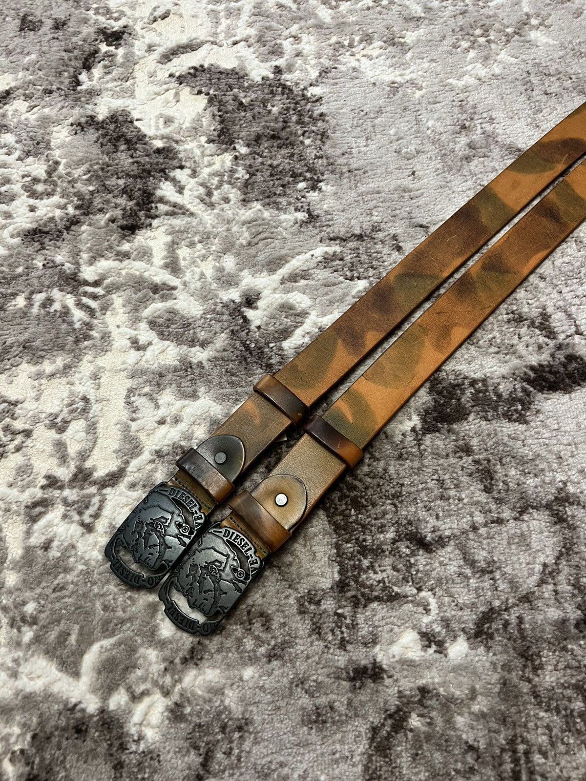 Diesel Vintage DIESEL Y2k Avant garde hype Leather Belt Size ONE SIZE - 7 Thumbnail