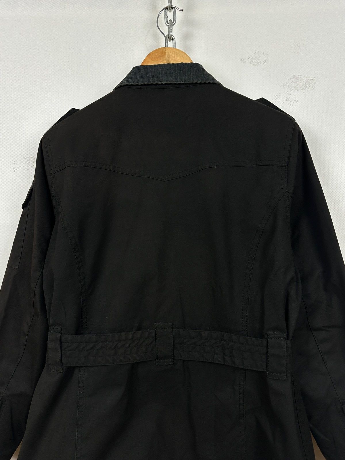 Barbour Barbour International Utility Black Waxed Motorcycle Jacket Size L / US 10 / IT 46 - 17 Thumbnail