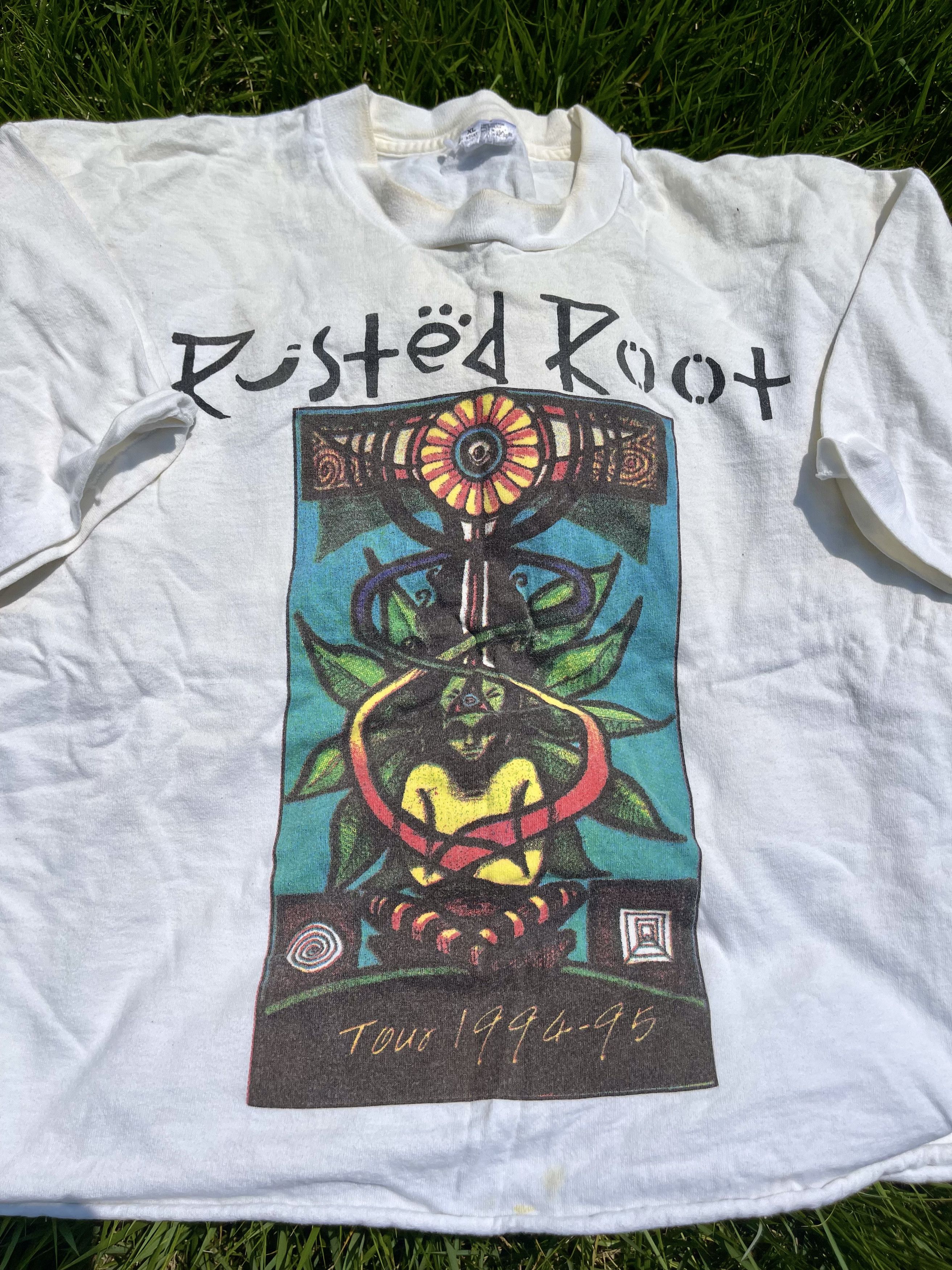 Band Tees × Vintage 1995 Rusted Root Crop 90's Vintage Rock Band Tour T-Shirt Size US XL / EU 56 / 4 - 5 Thumbnail