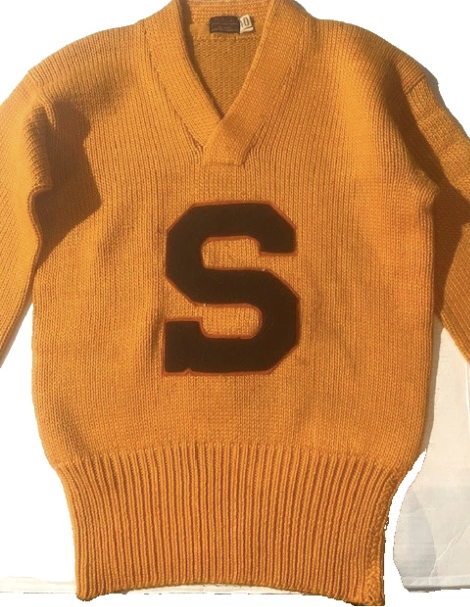 Wilson WILSON SPORTS Orange Wool Sweater Varsity 50s Size US S / EU 44-46 / 1 - 2 Thumbnail