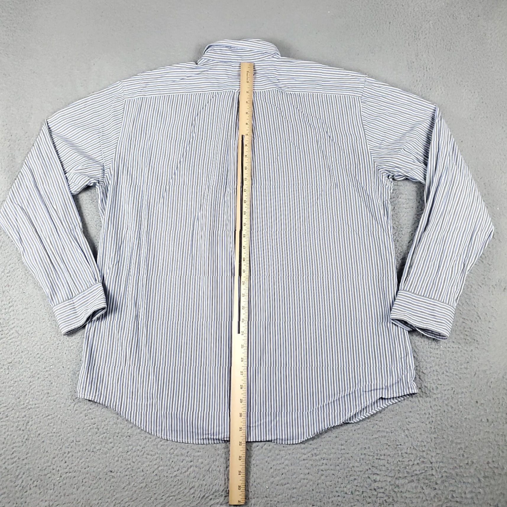 Nautica Nautica Shirt Mens XL Blue Striped Button-Up Long Sleeve Casual Cotton Classic Comfort Size US XL / EU 56 / 4 - 4 Thumbnail