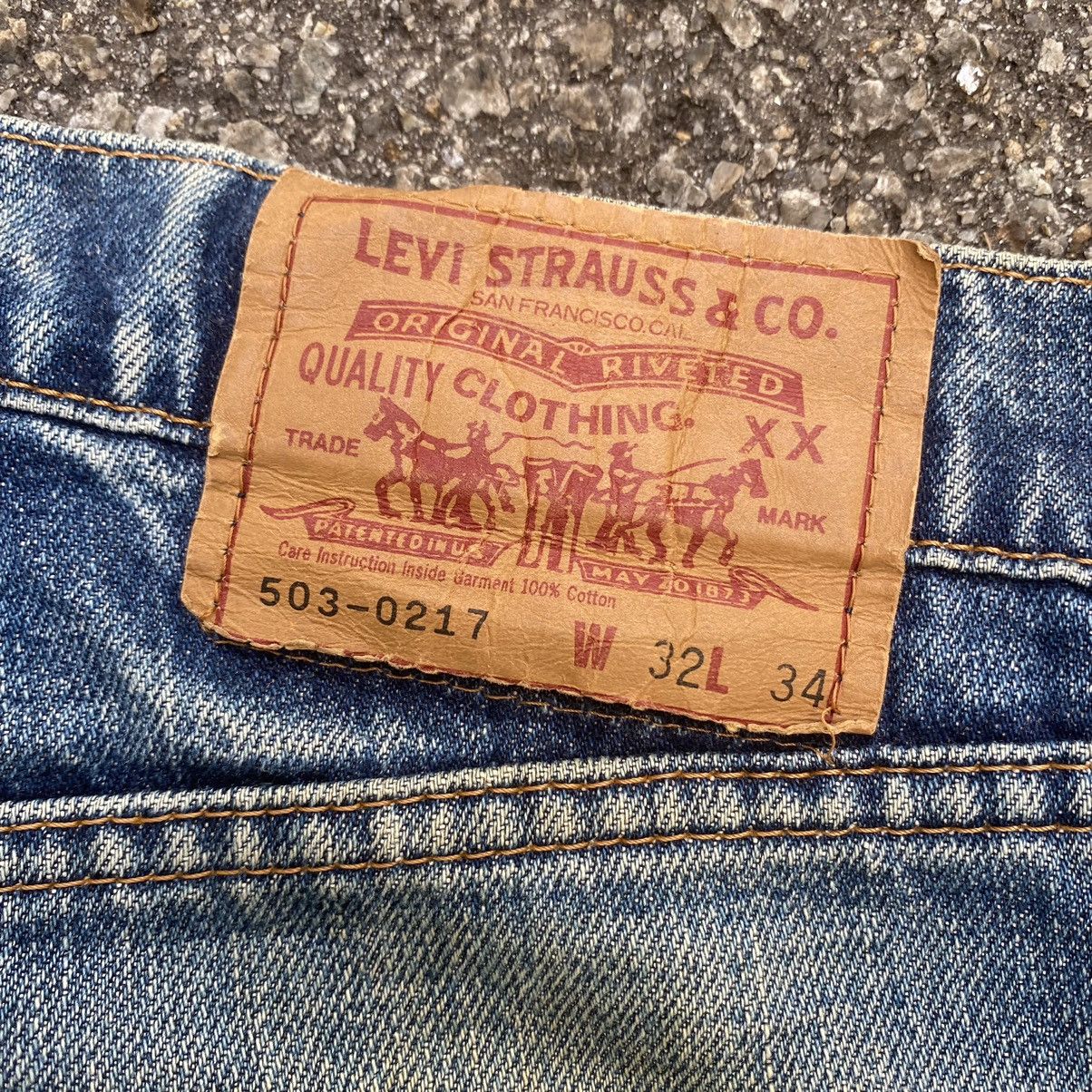 Levi's Vintage Levis 503-0217 Ripped Denim Distressed Rusty Jeans Size US 31 - 16 Thumbnail