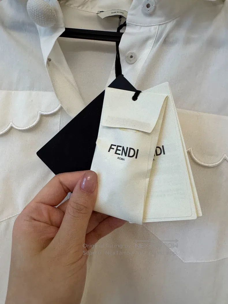 Fendi Fendi Wave Collar White Shirt Size XS / US 0-2 / IT 36-38 - 3 Thumbnail