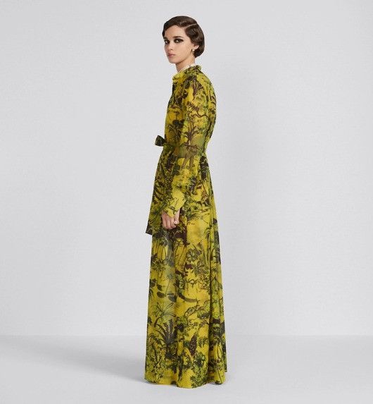 Dior o1w1db10824 Long Belted Dress in Multicolor Size M / US 6-8 / IT 42-44 - 5 Thumbnail