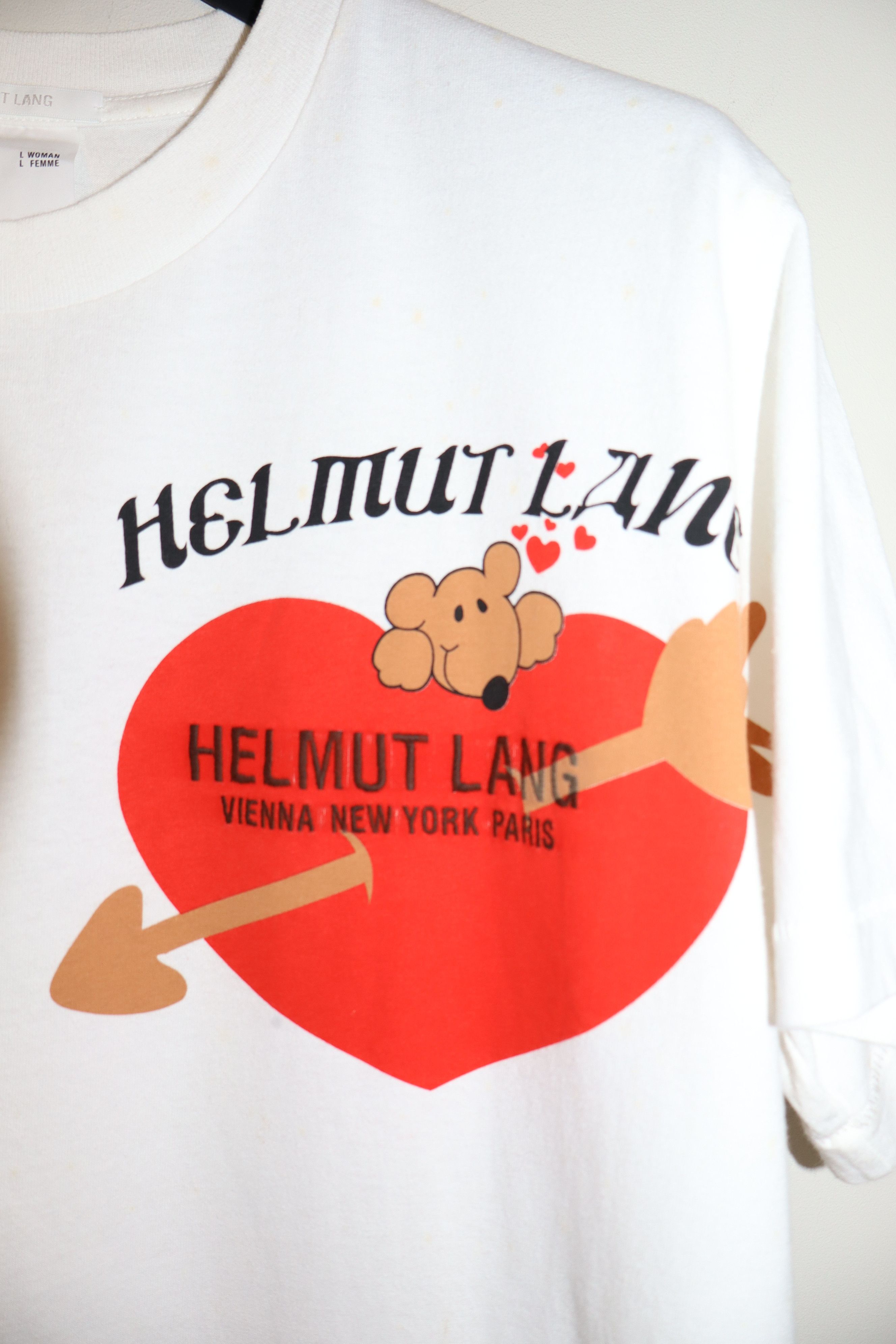 Helmut Lang Oversized teddy bear valentine t-shirt Size US M / EU 48-50 / 2 - 2 Thumbnail