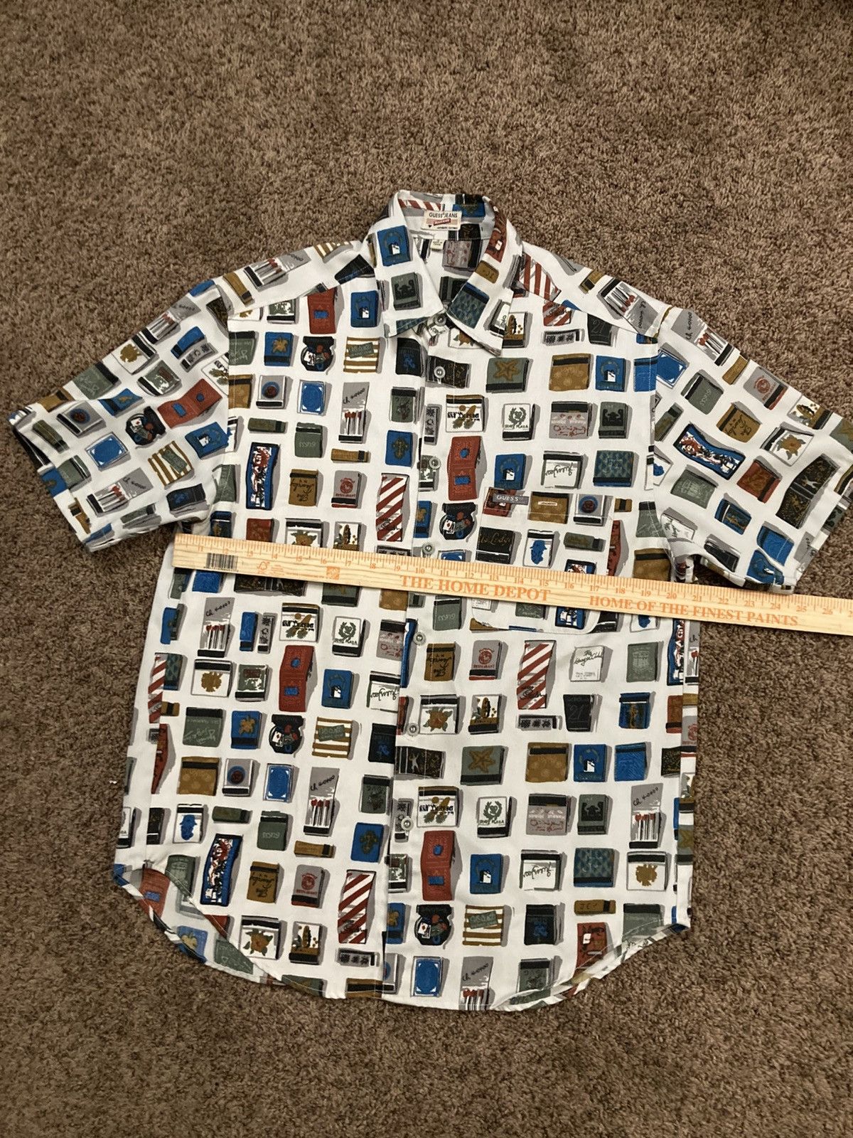 Designer × Guess × Vintage Vintage Guess by Georges Marciano Button Down Matchbox Shirt Size US S / EU 44-46 / 1 - 4 Thumbnail