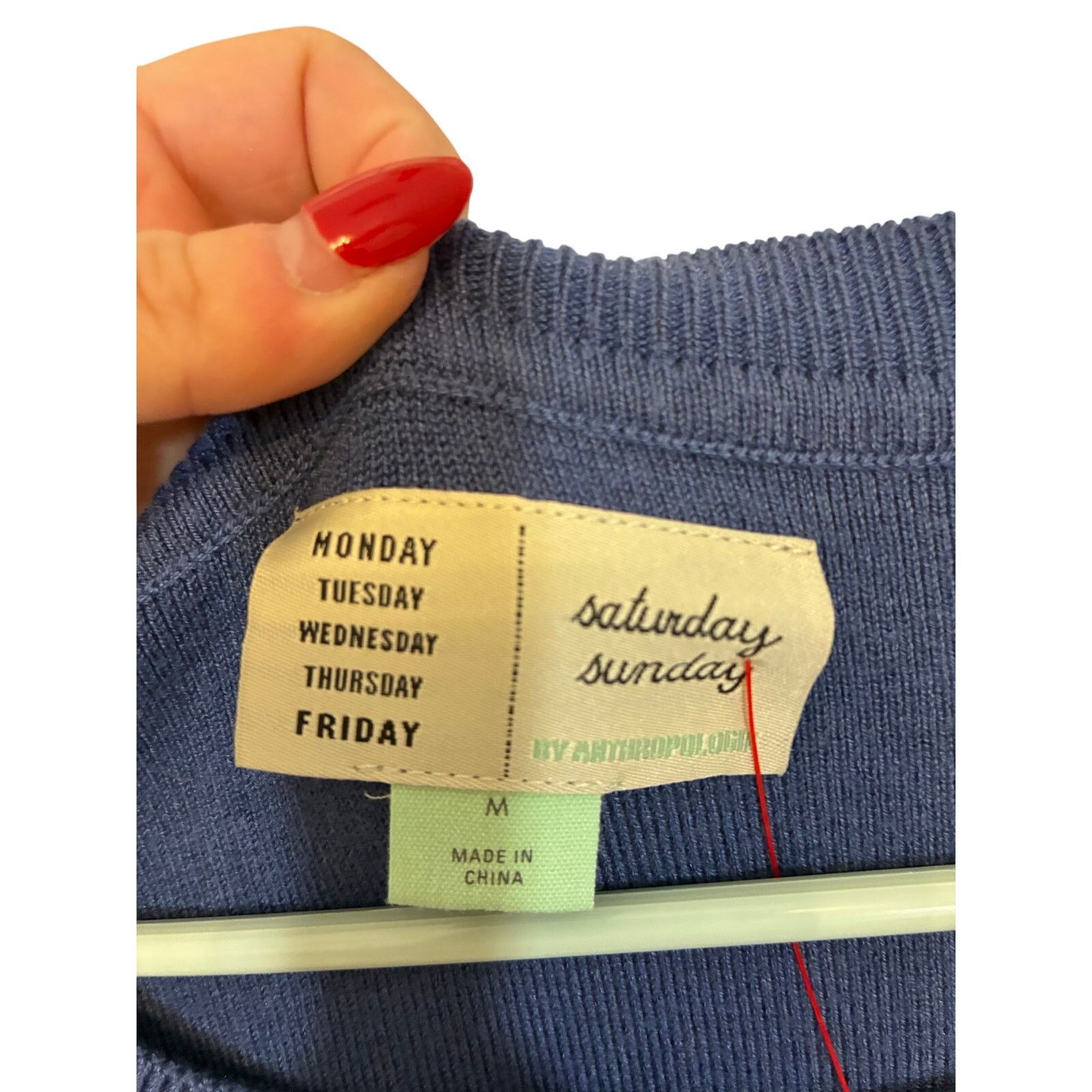 Anthropologie Saturday Sunday Oversized Blue Sweater Women's M Long Sleeve Size M / US 6-8 / IT 42-44 - 2 Thumbnail