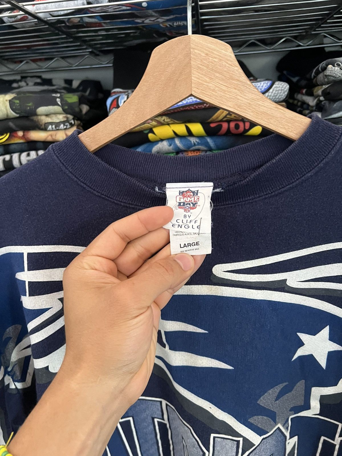 NFL 90s Cliff Engle New England Patriots AOP Crewneck Game Day Size US L / EU 52-54 / 3 - 5 Thumbnail