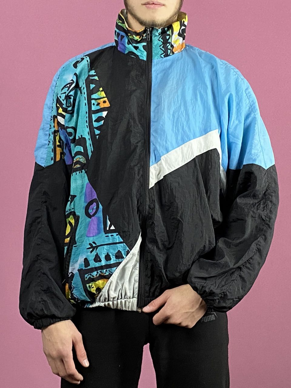 Vintage 90s Vintage Men's Windbreaker Jacket - XL Size US XL / EU 56 / 4 - 1 Thumbnail