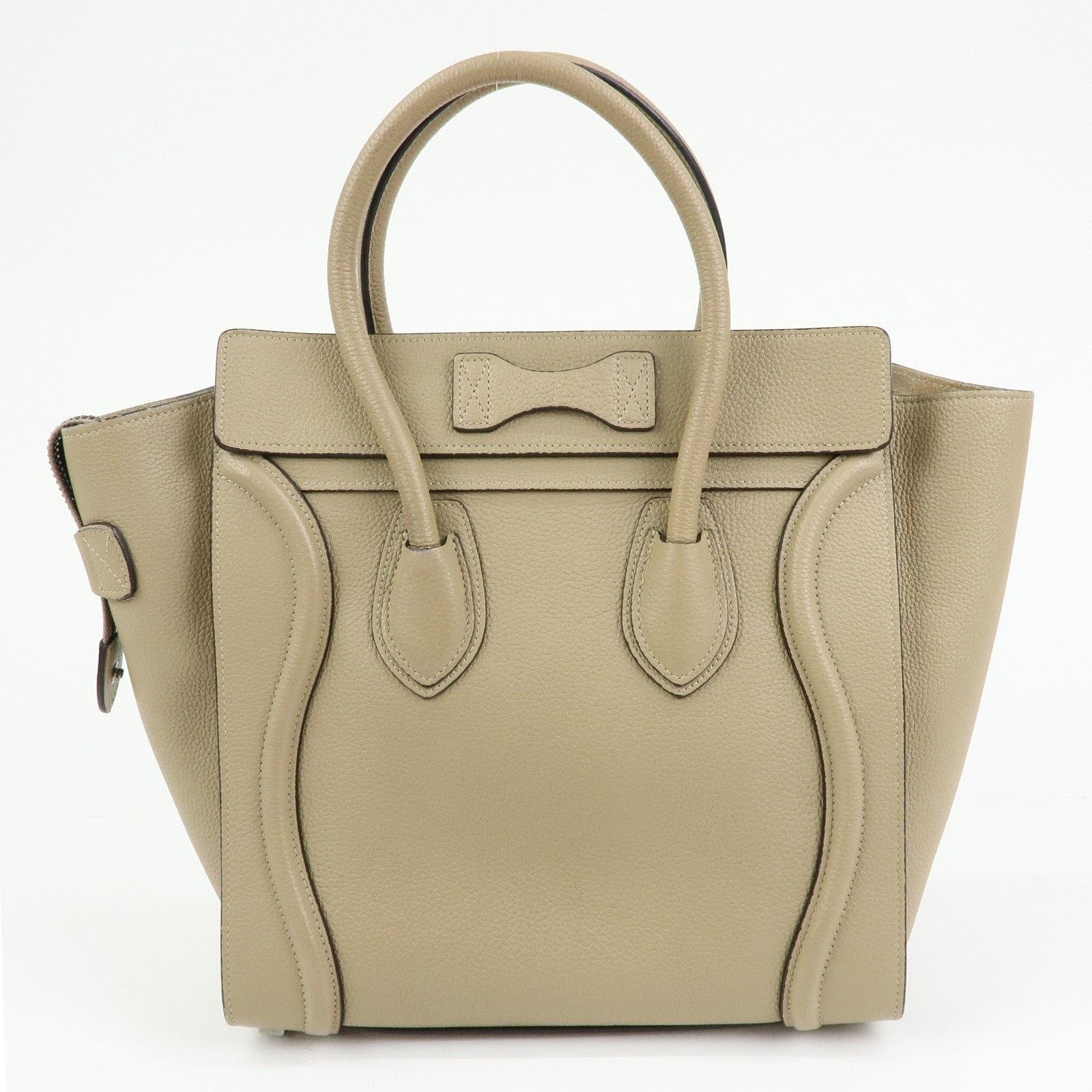 Celine Celine Luggage Mini Calfskin Tote Beige Size ONE SIZE - 2 Thumbnail