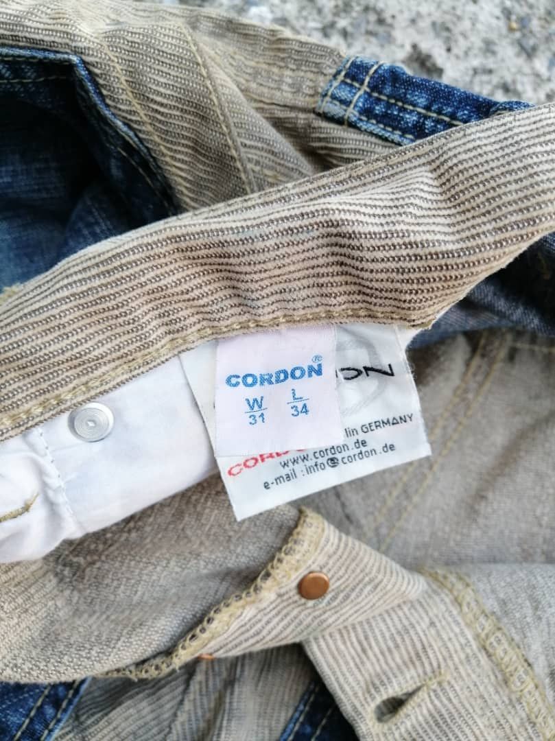 Designer Cordon Corduroy Denim Double Knee Pants Size US 31 - 7 Thumbnail