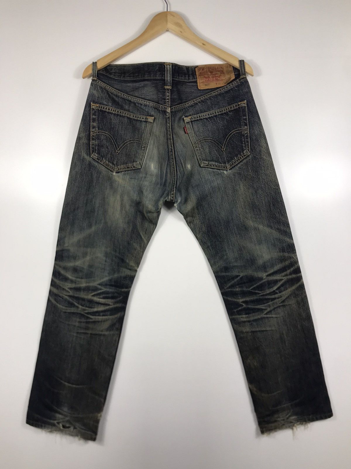 Levi's ⚡️Vintage Y2K Levi’s 501 Distressed Style Denim Size US 32 / EU 48 - 10 Thumbnail