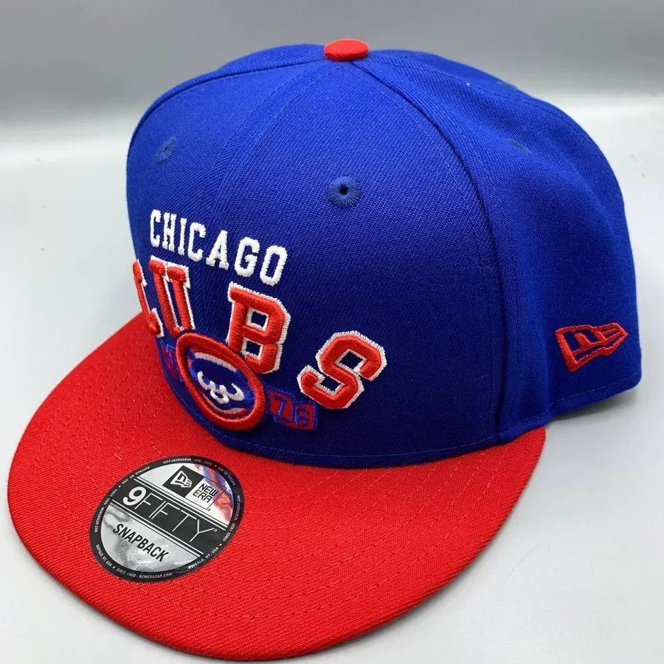 New Era Chicago Cubs Hat Men Blue 9Fifty New Era Snap Back Cap New Size ONE SIZE - 8 Thumbnail