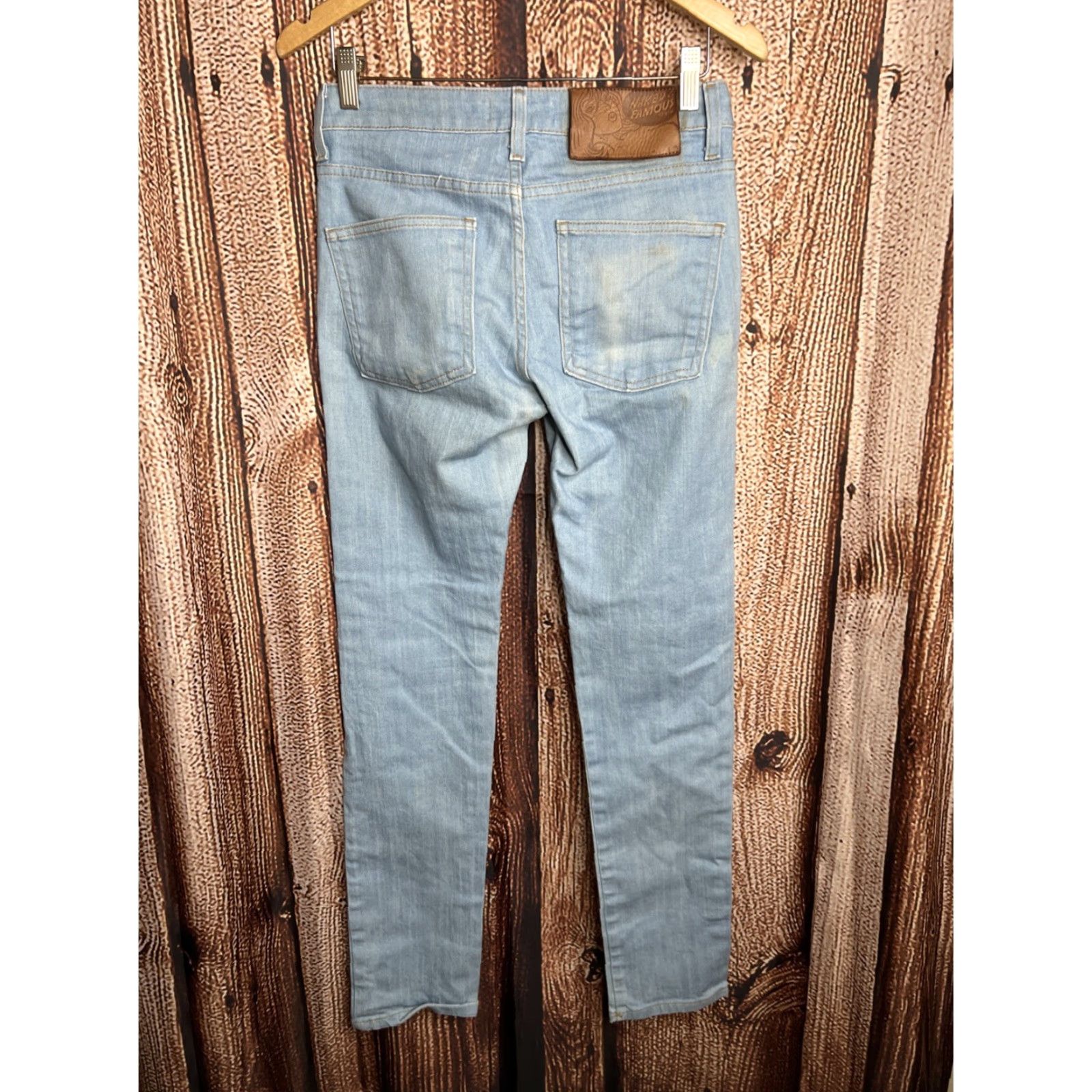 Vintage Naked & Famous Denim Jeans Men’s Skinny 29 Light Blue Inseam 31 Regular Waist 29 N&F Super Guy Mens Jeans Size US 29 - 3 Thumbnail