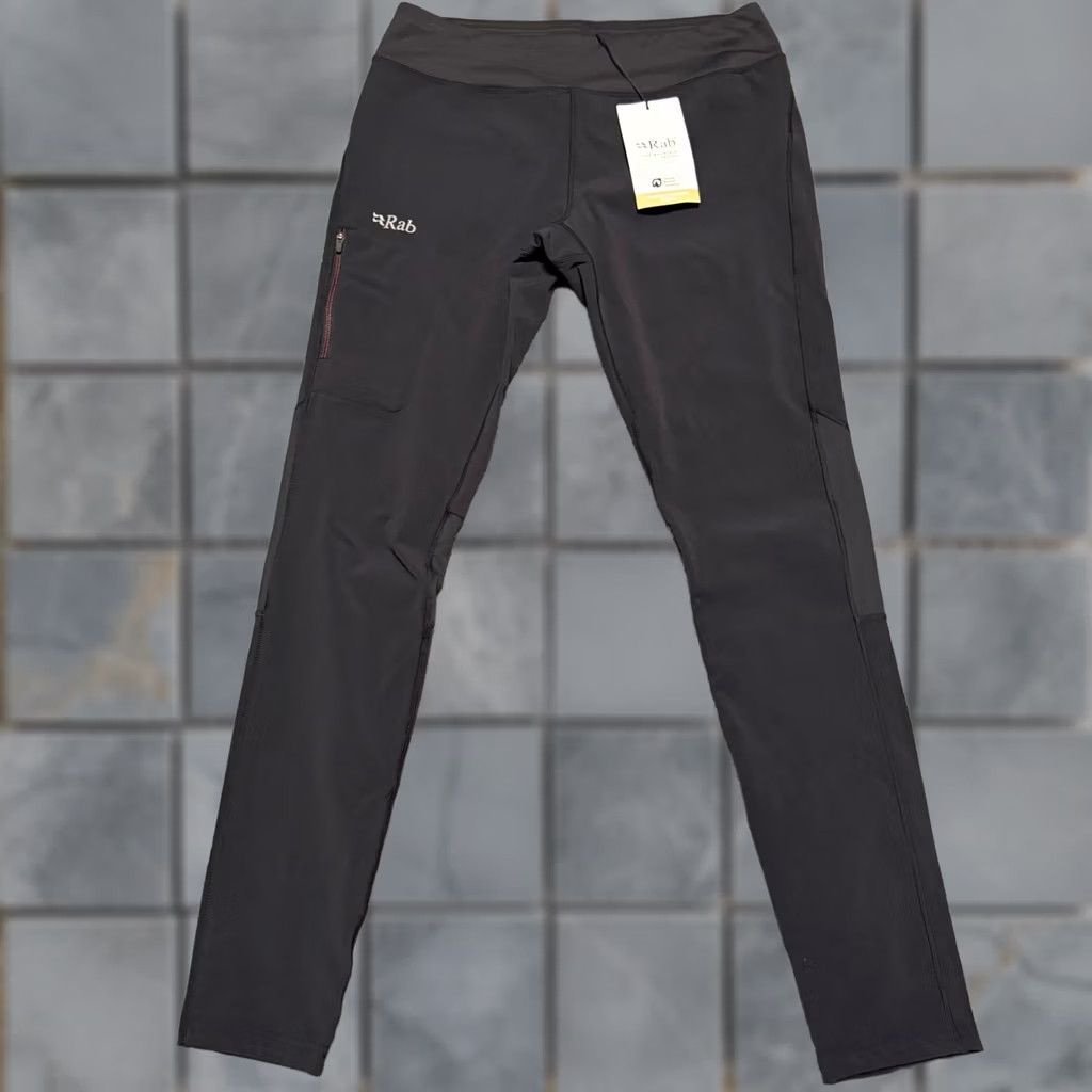 Rab RAB Leggings Womens 12 Black Rhombic Tight Climbing Hiking Gym Activewear Size 34" / US 12 / IT 48 - 1 Thumbnail