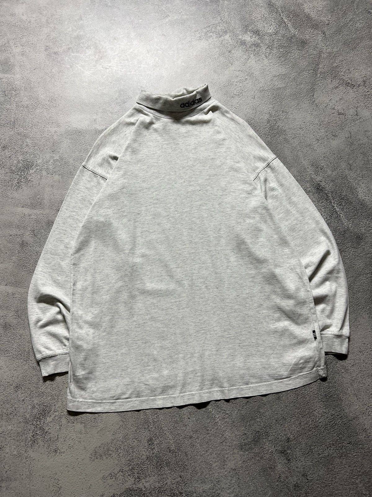 Vintage Vintage Y2k Adidas 🩶 Mock Neck Long Sleeve 90’s Size US M / EU 48-50 / 2 - 2 Thumbnail