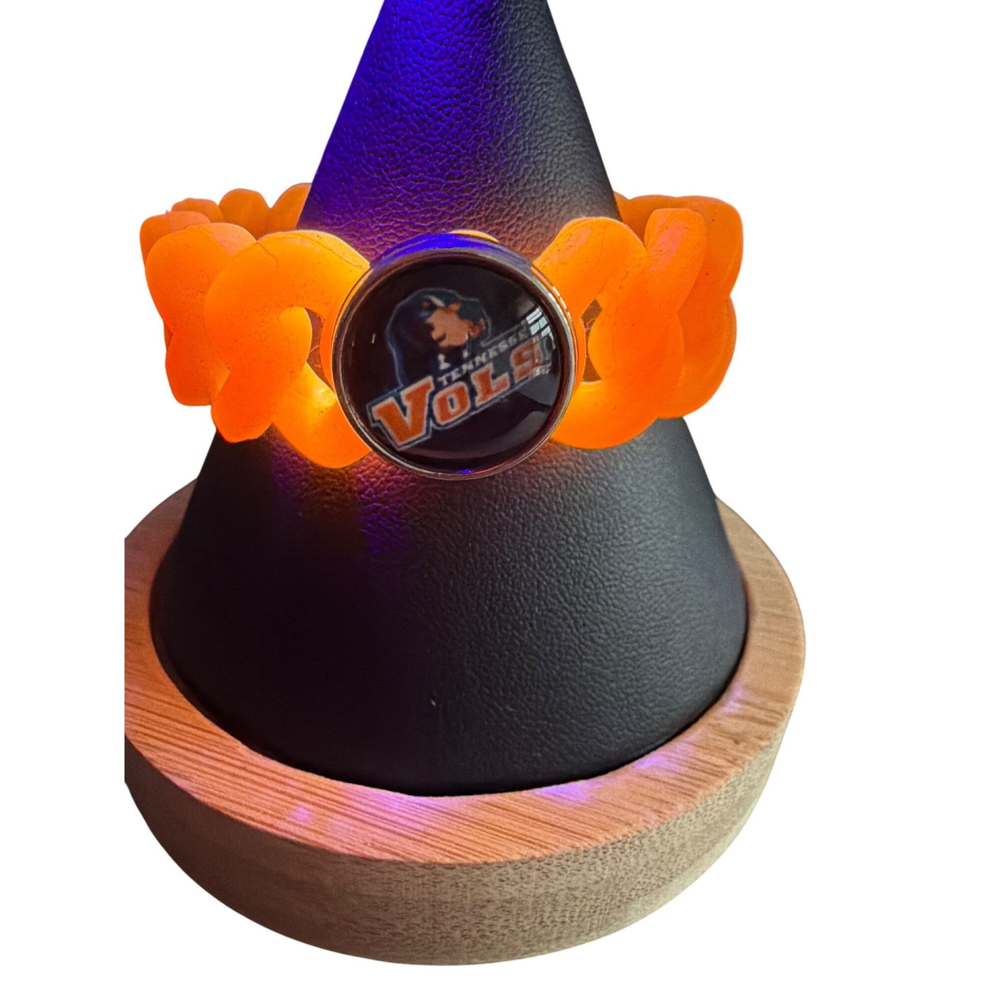 Other Tennessee Vols Orange Silicone Link Bracelet Logo Charm Glow Size ONE SIZE - 1 Thumbnail
