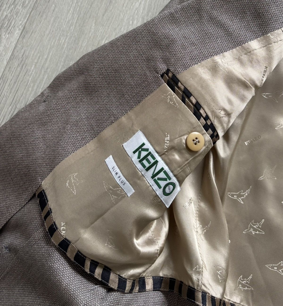 Designer × Kenzo × Vintage Kenzo Blazer Slim Plus Size 46S - 10 Thumbnail