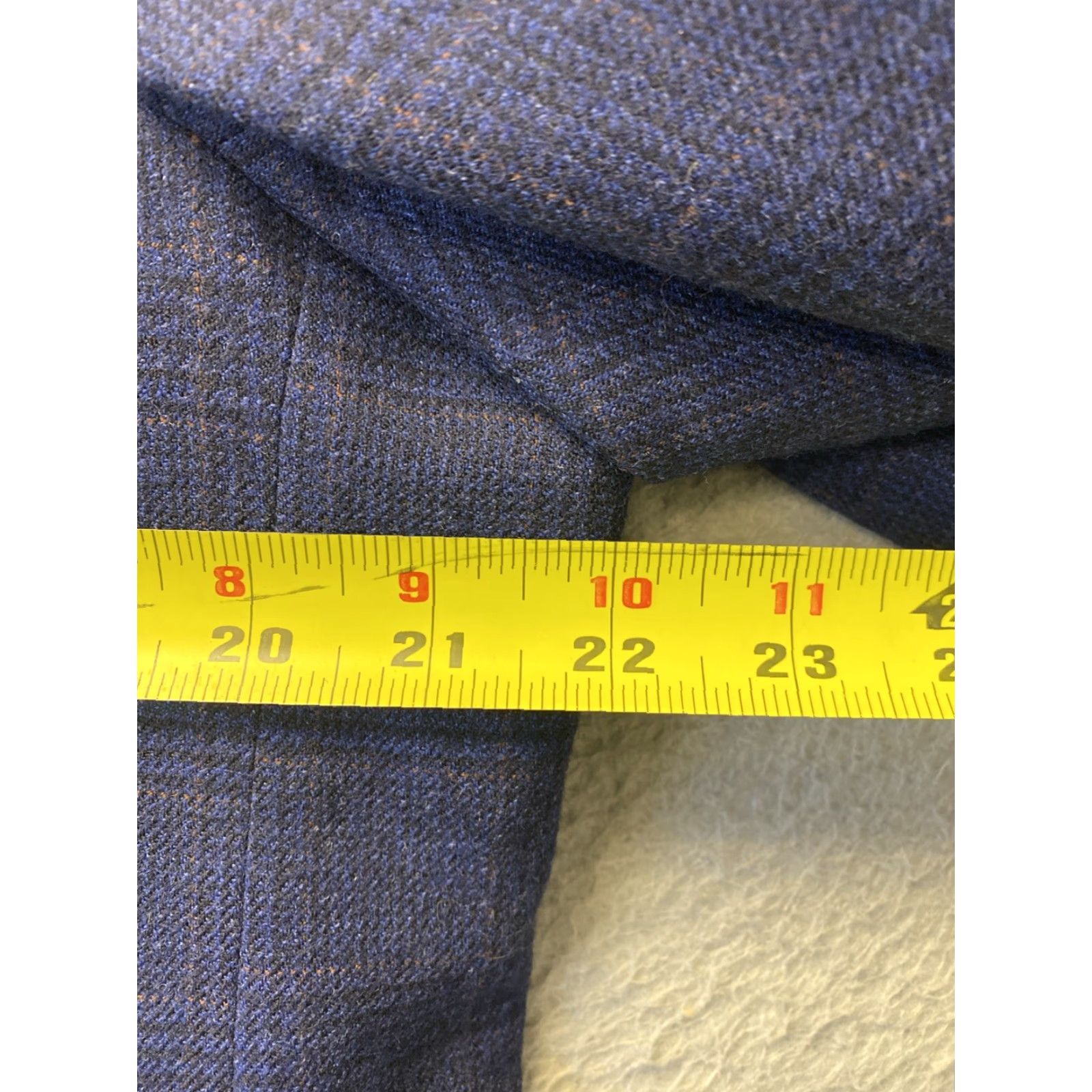 Vintage VINTAGE Jos A Bank Men's Suit Jacket Blue Plaid Wool Spandex 44R Business Wedding Formal Size 44R - 4 Thumbnail