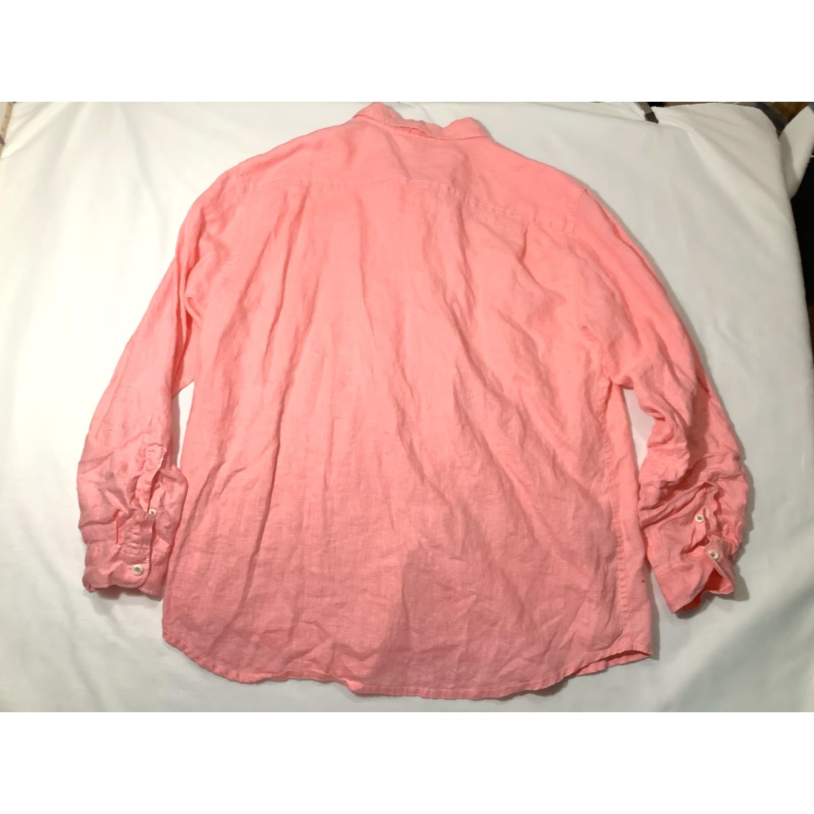 Tommy Bahama Tommy Bahama Relax Shirt Mens 2XL Pink Linen Long Sleeve Button Front Casual Size US XXL / EU 58 / 5 - 7 Thumbnail