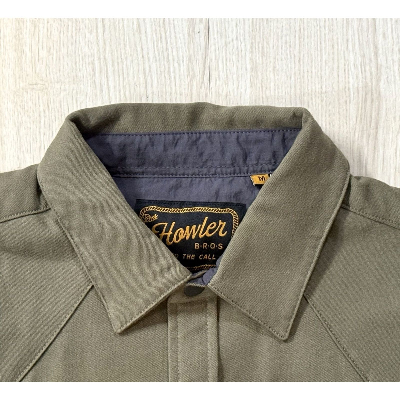 Howler Brothers Howler Brothers Stockman Stretch Snapshirt Medium Texas Western Shirt Adults M Green Long Sleeve Button-Up Size US M / EU 48-50 / 2 - 4 Thumbnail