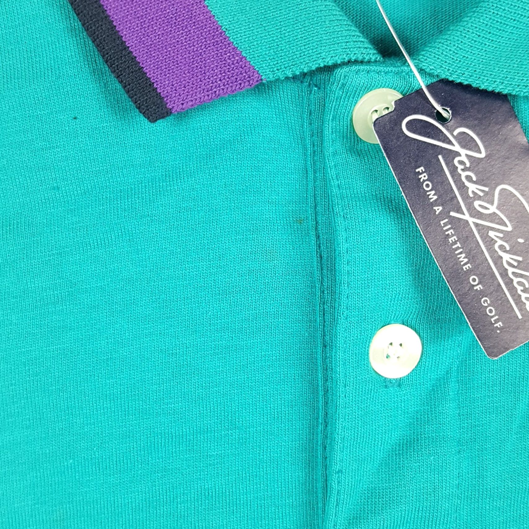 Vintage VINTAGE Jack Nicklaus Polo Shirt Teal Men L Short Sleeve Collared Button Polo Shirt Size US L / EU 52-54 / 3 - 5 Thumbnail