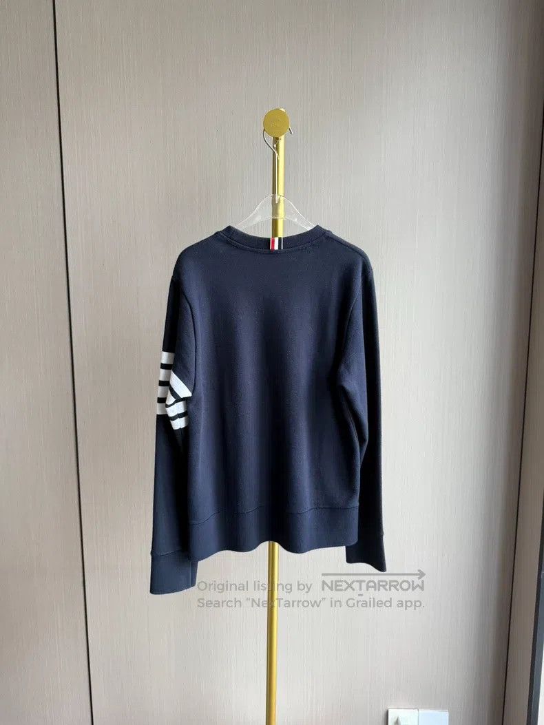 Thom Browne Thom Browne Solid color round neck hoodie Size US M / EU 48-50 / 2 - 2 Thumbnail
