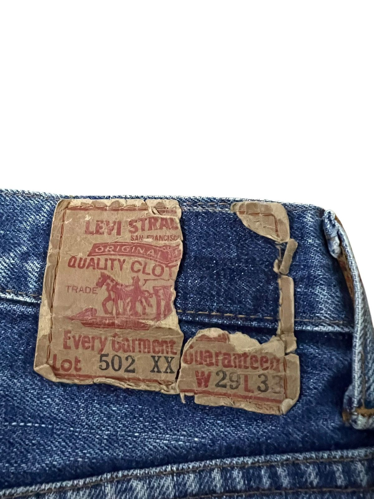 Levi's Vintage Levi’s 502xx Selvedge Faded Jean Size US 28 / EU 44 - 16 Thumbnail